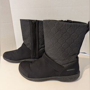 Merrell Womens‎ Quilted Black Winter Boots Sz. 7.5